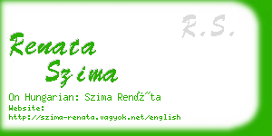 renata szima business card